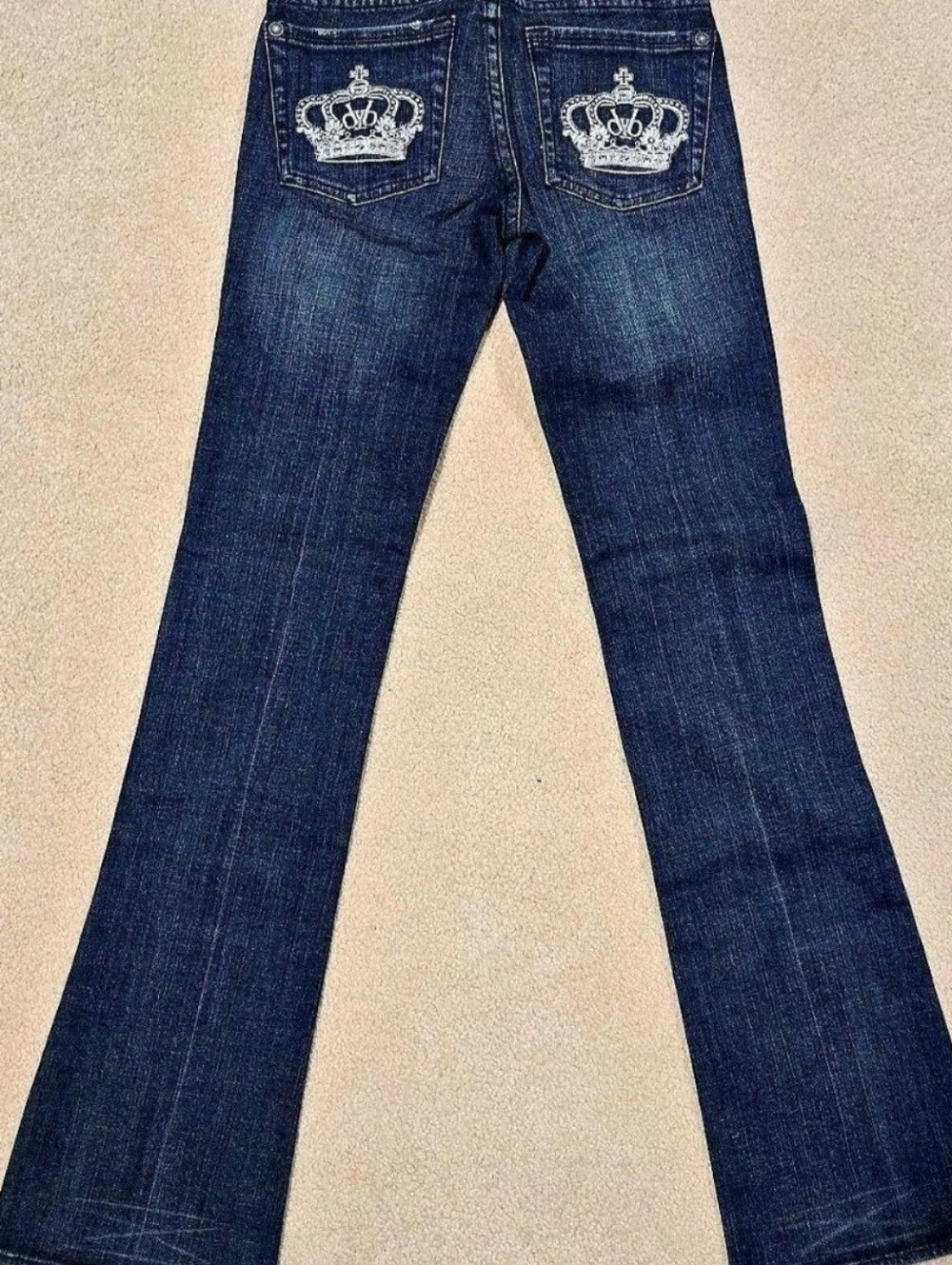 Victoria Beckham x Rock & Republic Embroidered Crown Bootcut Jeans